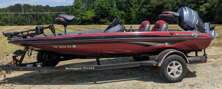 Our Ranger Bass boat